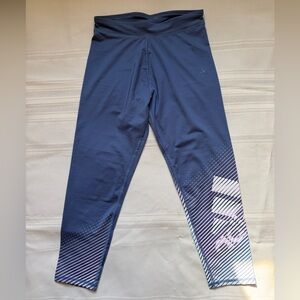 Adidas Kids Blue Leggings with Striped Detail